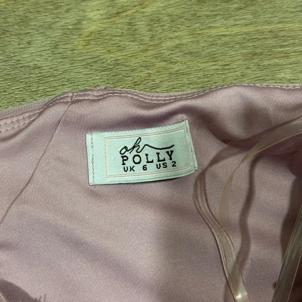 Oh Polly Nevali Badeau Ruffle Detail Maxi Dress Dusty Pink Size 2 - Picture 6 of 8